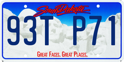 SD license plate 93TP71