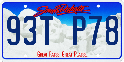 SD license plate 93TP78