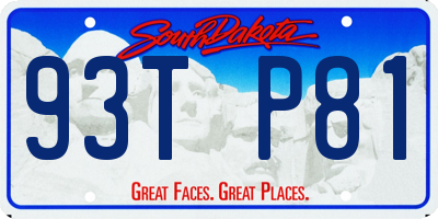 SD license plate 93TP81