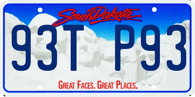 SD license plate 93TP93