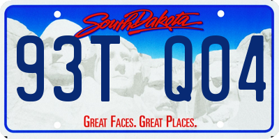 SD license plate 93TQ04