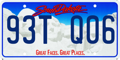 SD license plate 93TQ06