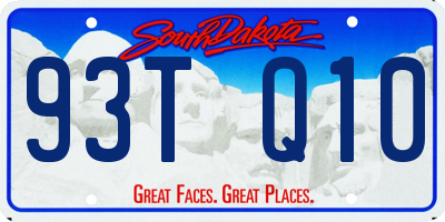 SD license plate 93TQ10