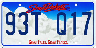 SD license plate 93TQ17