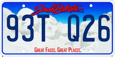 SD license plate 93TQ26