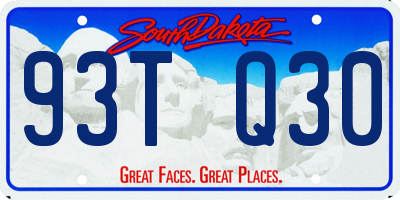 SD license plate 93TQ30