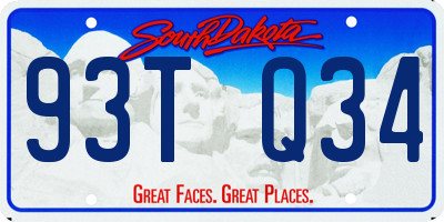 SD license plate 93TQ34