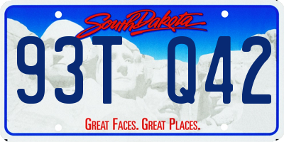 SD license plate 93TQ42