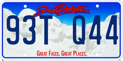 SD license plate 93TQ44