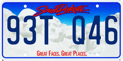 SD license plate 93TQ46