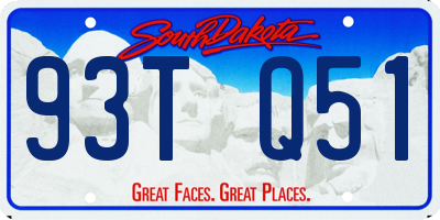 SD license plate 93TQ51