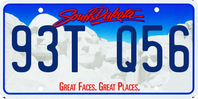 SD license plate 93TQ56