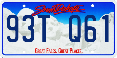 SD license plate 93TQ61