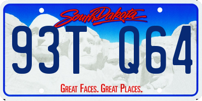 SD license plate 93TQ64