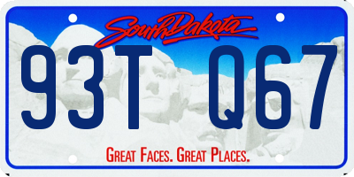 SD license plate 93TQ67