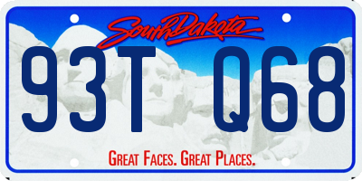 SD license plate 93TQ68