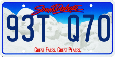 SD license plate 93TQ70