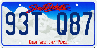 SD license plate 93TQ87