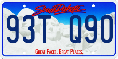 SD license plate 93TQ90