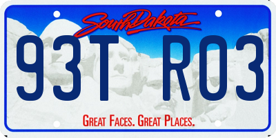 SD license plate 93TR03