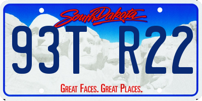 SD license plate 93TR22