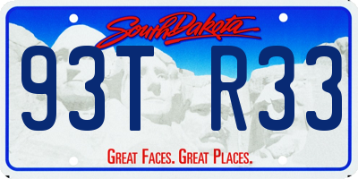 SD license plate 93TR33