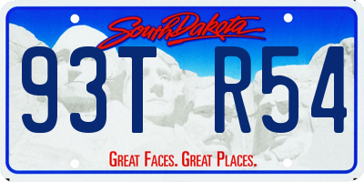 SD license plate 93TR54