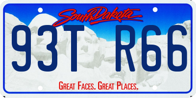 SD license plate 93TR66