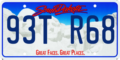 SD license plate 93TR68