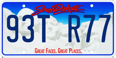 SD license plate 93TR77