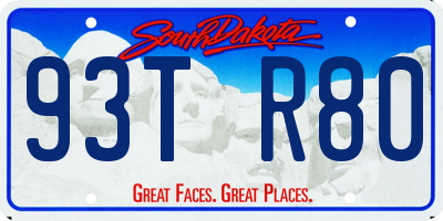 SD license plate 93TR80