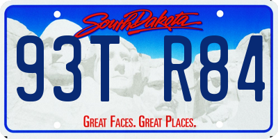 SD license plate 93TR84