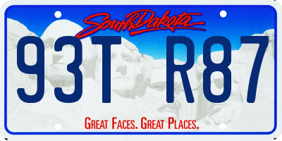 SD license plate 93TR87