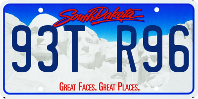SD license plate 93TR96