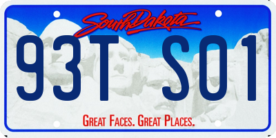 SD license plate 93TS01