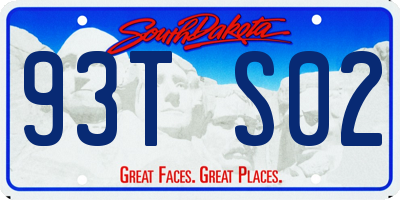 SD license plate 93TS02