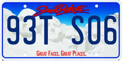 SD license plate 93TS06