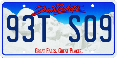 SD license plate 93TS09