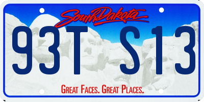 SD license plate 93TS13