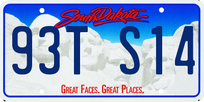 SD license plate 93TS14