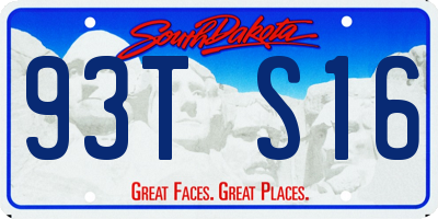 SD license plate 93TS16