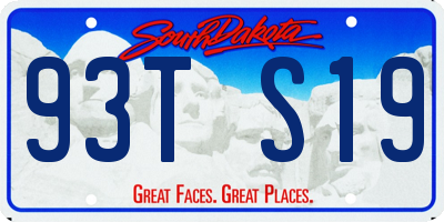 SD license plate 93TS19