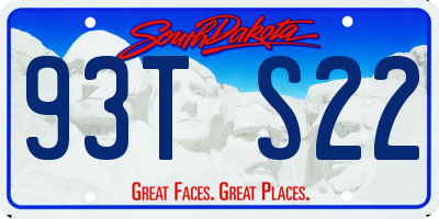 SD license plate 93TS22