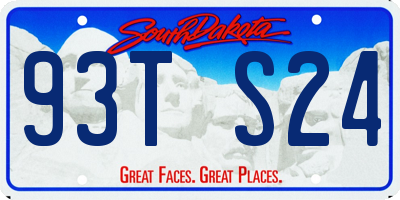 SD license plate 93TS24