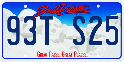 SD license plate 93TS25