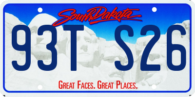 SD license plate 93TS26