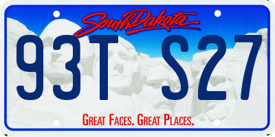 SD license plate 93TS27