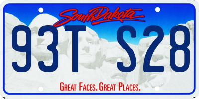 SD license plate 93TS28