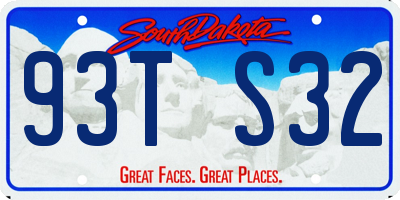 SD license plate 93TS32