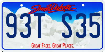 SD license plate 93TS35